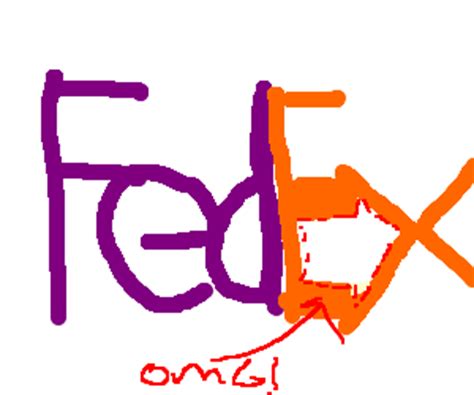 There's an arrow in the FedEx logo? - Drawception