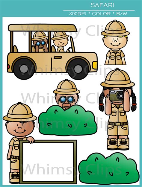 Cute Kids Safari Clip Art , Images & Illustrations | Whimsy Clips