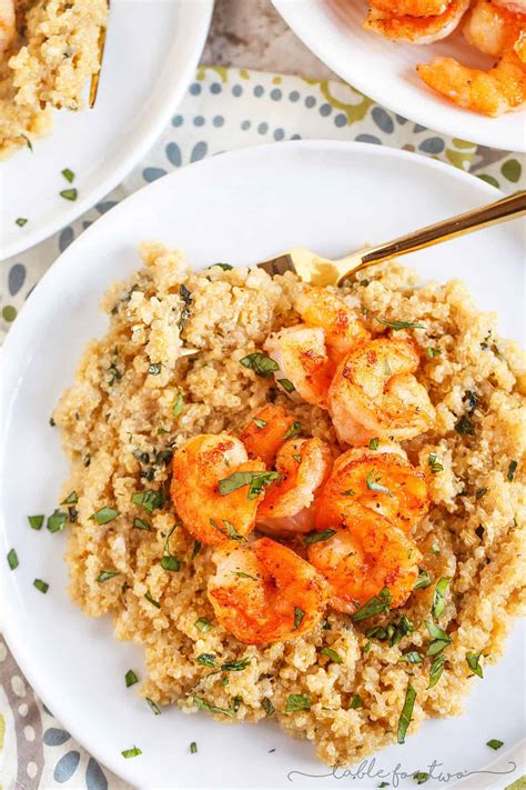 Garlic Butter Shrimp And Quinoa Table For Two® By Julie Chiou