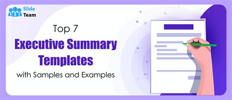 Top 7 Executive Summary Templates With Samples And Examples