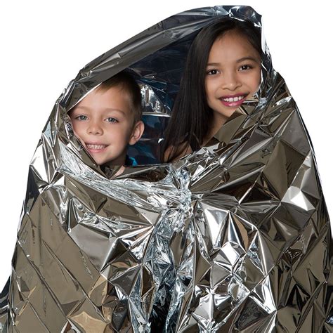 Emergency Outdoor Survival Mylar Thermal Blanket Silver