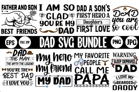 Fathers Day Svg Bundle Dad Design Graphic By Aynul Tees · Creative Fabrica