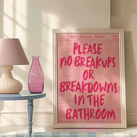 Pink Bathroom Art Etsy