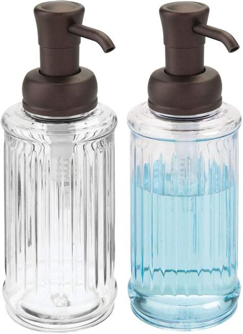 Mdesign Set Of Refillable Soap Dispenser Liquid Hand Soap Dispenser