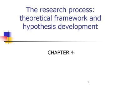 PPT The Research Process Theoretical Framework And Hypothesis