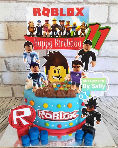 Happy Birthday Blue 10th Birthday Bday Birthday Party Roblox Birthday Cake Roblox Cake