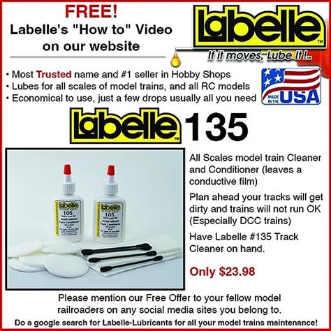 Labelle Lubricants Dcdcc Track Cleanerand Conditioner For All Scales