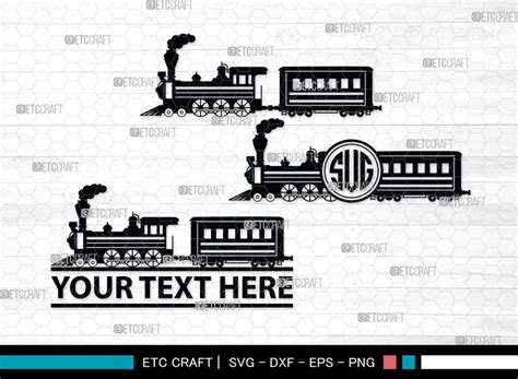 Vintage Train Monogram Vintage Train Silhouette Vintage Train Svg