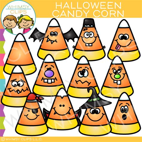 Halloween Candy Corn Clip art , Images & Illustrations | Whimsy Clips