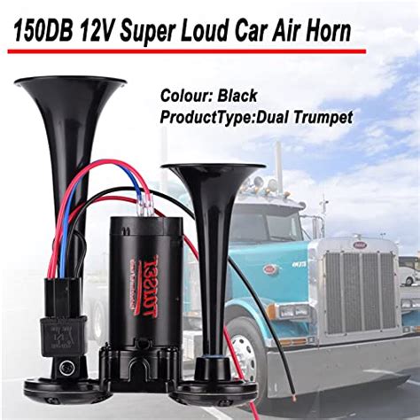 12V Truck Train Air Horn 150DB Super Loud Car Horns Kit With Compressor