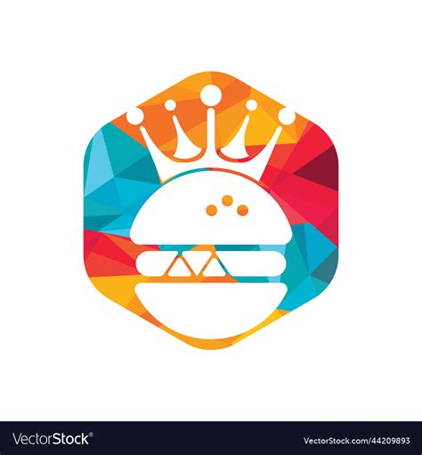 Burger king logo design template Royalty Free Vector Image