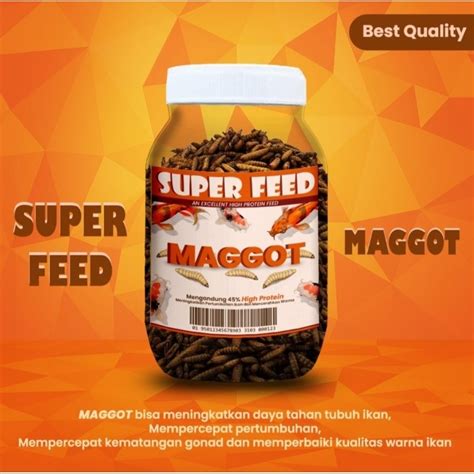 Jual Dry Maggot Super Feed Maggot Kering Premium Ulat Jerman Pakan Ikan