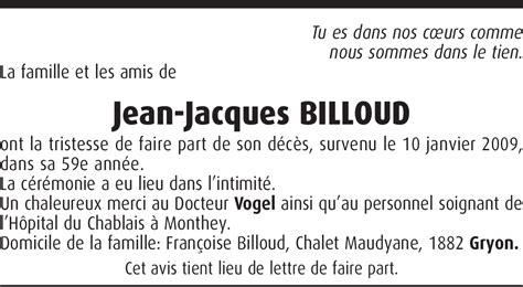 Jean Jacques Billoud Hommages