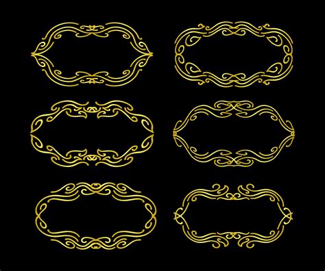 Gold Borders Elements Set Collection, ornament Vector, frame 5281692 ...