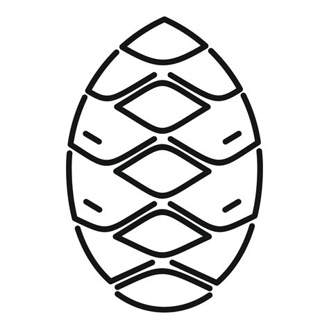 Spruce Pine Cone Icon Outline Style Vector Art At Vecteezy