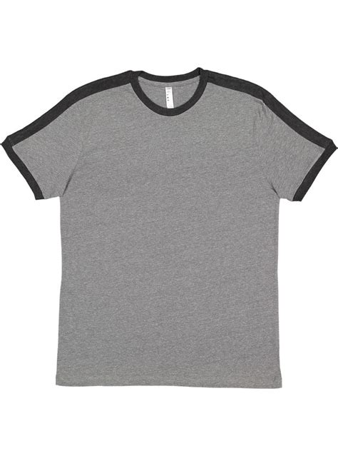 Mens Retro Ringer Tee Granite Heathervintage Smoke