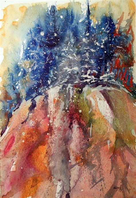 Forest 2014 by Kovács Anna Brigitta Painting Original watercolor