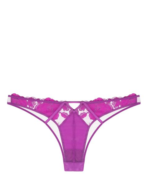 Fleur Du Mal Bragas De Bikini Rose Bordadas Farfetch
