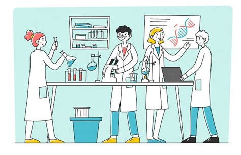 Premium Vector Lab Scientist Conducting Research Work Illustration