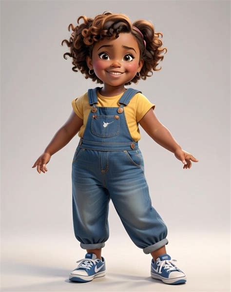 Premium Photo A Cartoon Character In Overalls And Sneakers