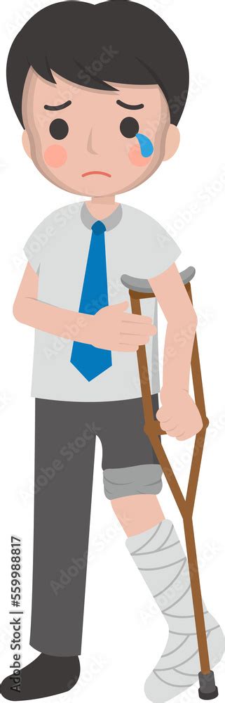 Cartoon comic vector of male fracture Stock Illustration | Adobe Stock