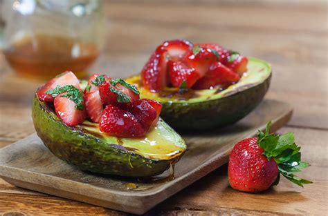 Grilled Avocado With Strawberry And Honey American Heart Association