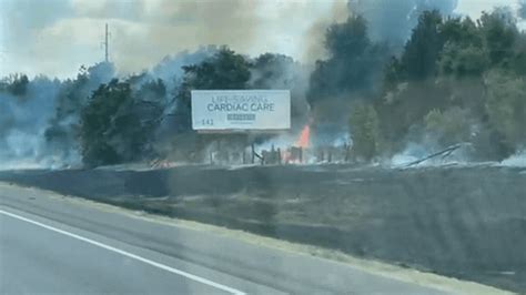 Large Grass Fire In North Edmond Causes Smoke To Billow Over I 35