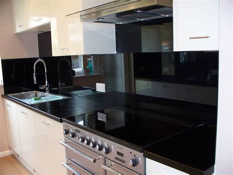 Black Glass Splashbacks Kitchen In London Glass Splashbacks Kitchen