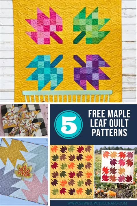 5 Maple Leaf Quilt Patterns - Sewing With Scraps