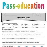 Mesure de durée Cm2 Exercices avec correction PDF à imprimer