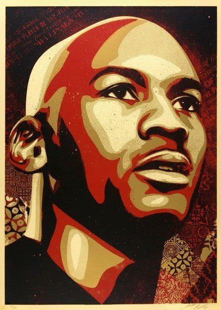 Shepard Fairey Obey Michael Jordan Hall Of Fame Portrait Large