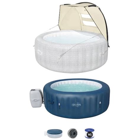 Bestway Milan 6 Person Air Jet Inflatable Hot Tub With Canopy Spa Accessory 60304 BW 60030E BW