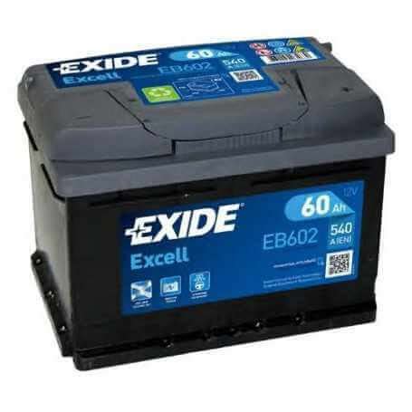 Batteria Per Auto Exide Excell 60AH 540 Spunto 12V EB602 Positivo Dx