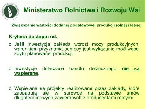 PPT Ministerstwo Rolnictwa I Rozwoju Wsi PowerPoint Presentation