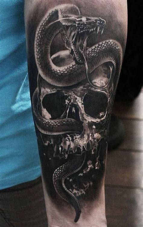 Pin By Grzegorz Ciesielski On B Snake Tattoo Design Skull Tattoo