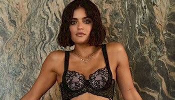 Lucy Hale Modeling Lingerie The Nip Slip