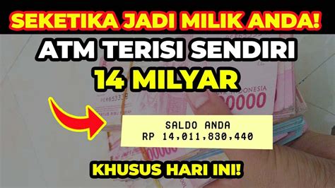 Khusus Hari Ini Seketika Uang Langsung Anda Miliki Amalan Atm Terisi