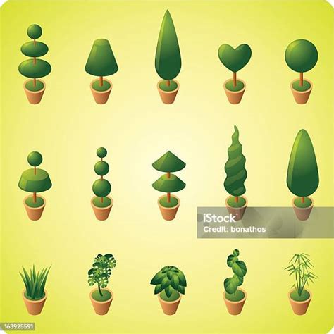 Pohon Dan Tanaman Kebun Ilustrasi Stok Unduh Gambar Sekarang Pohon