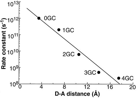 Distance Dependent Electron Transfer In DNA Hairpins Science