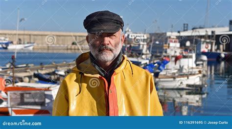 Portrait of a fisherman stock image. Image of marine - 116391695