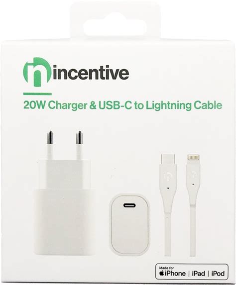 Incentive Travel Adapter Oplader W Usb C Met Usb C Naar Lightning