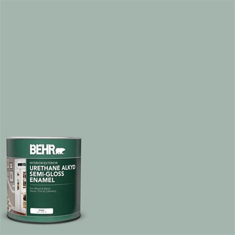 Behr Premium Qt E Smokey Slate Semi Gloss Enamel Urethane