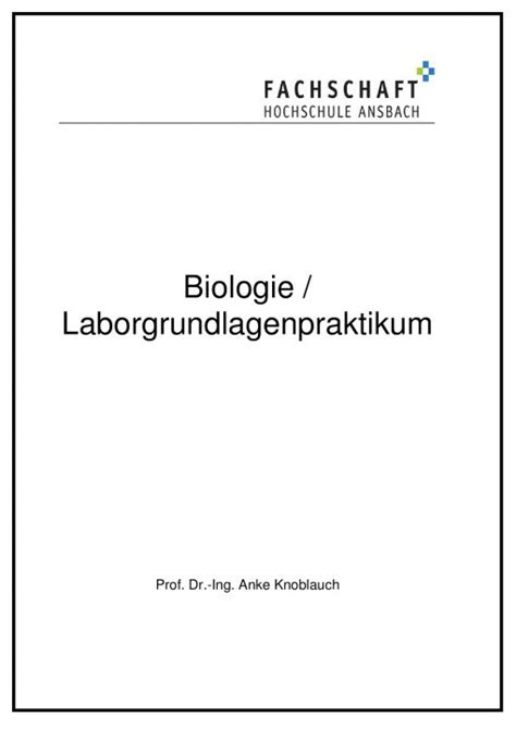 Biologie Laborgrundlagenpraktikum Drucksofa