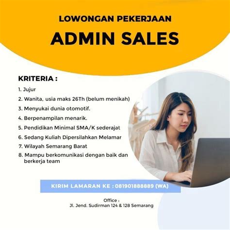 Lowongan Kerja Admin Sales Di BJM Autoworkshop LokerSemar Id