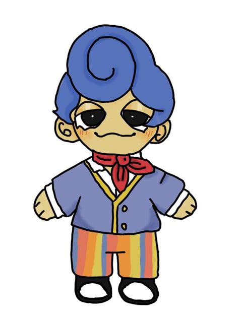 An Image Of A Cartoon Character With Blue Hair