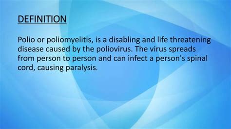 Poliomyelitis Pptx