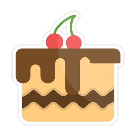 Imagen Vectorial De Icono De Pastel De Chocolate Se Puede Usar Para