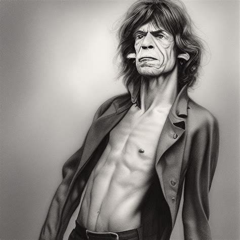 Milt Kahl Pencil Sketch Of Mick Jagger Creative Fabrica