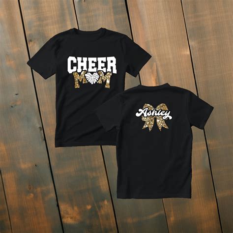 Cheer Mom Shirt Custom Cheer Mom Tshirt Glitter Cheer Mom Etsy