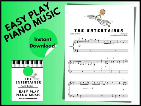 The Entertainer Piano Sheet Music Instant Digital Music Download